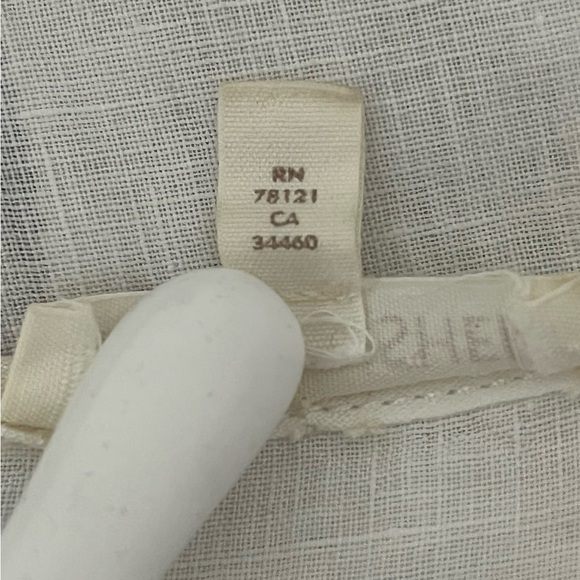 Eileen Fisher White Linen Open Front Tie Waist Lightweight Jacket Layer Size S - Picture 6 of 7